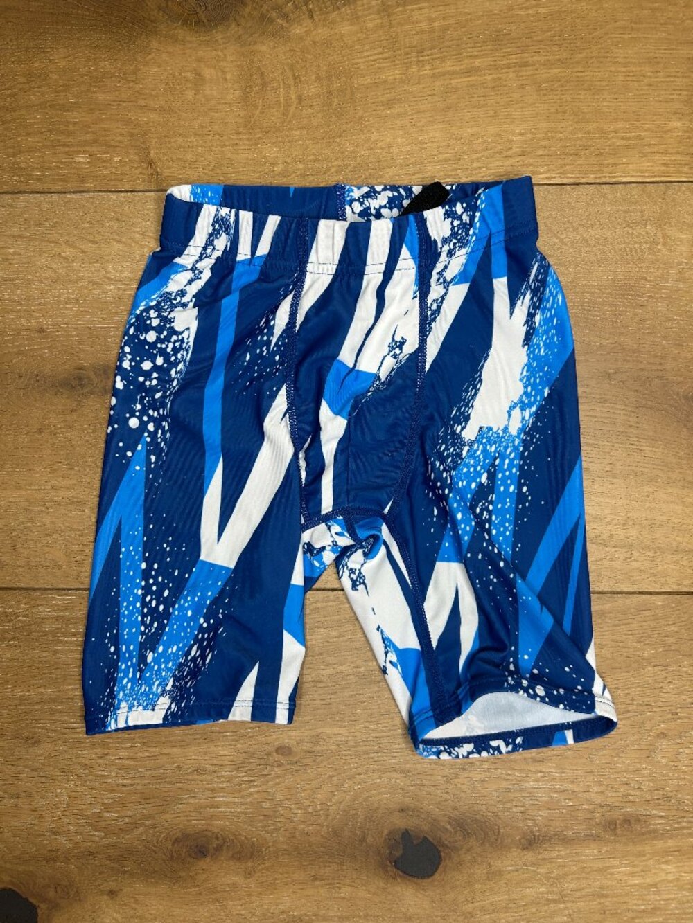 Devoropa Boys Youth Swim Jammers Compression Athletic Swim Shorts Blue Splash XS